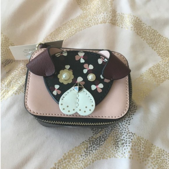 kate spade Floral Pup Jewelry Holder case nwt - Picture 6 of 7
